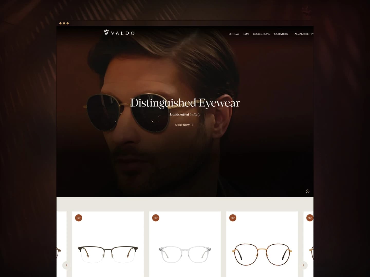 RedTag Agency Builds Ecommerce Site for Italian Eyewear Brand Valdo — 1